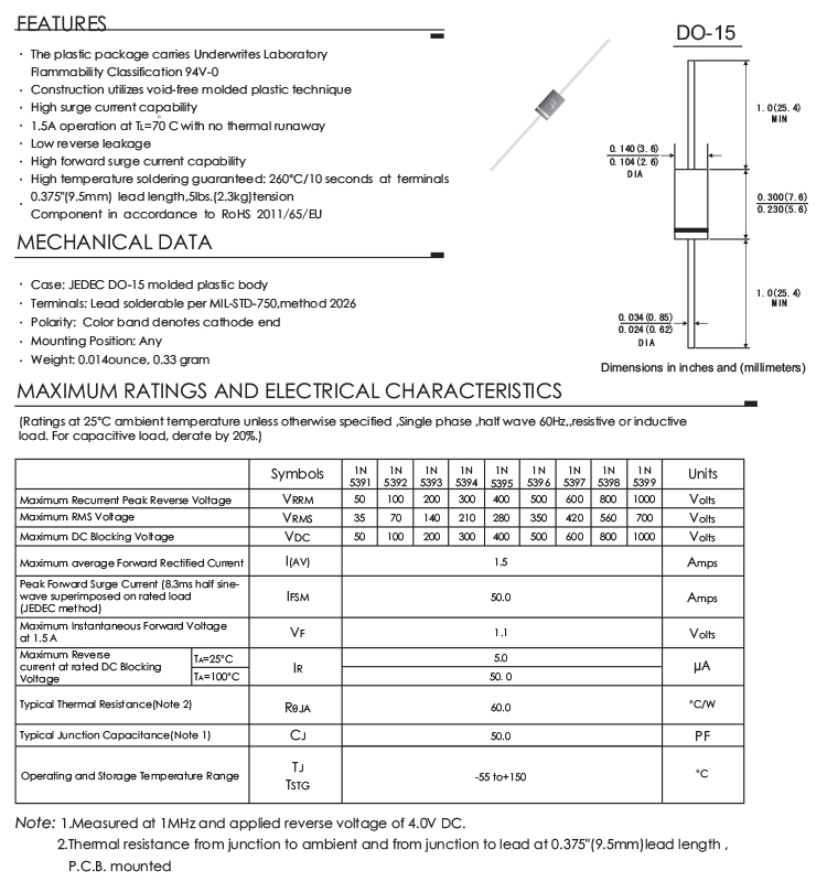 1000V General Rectifier Diode 