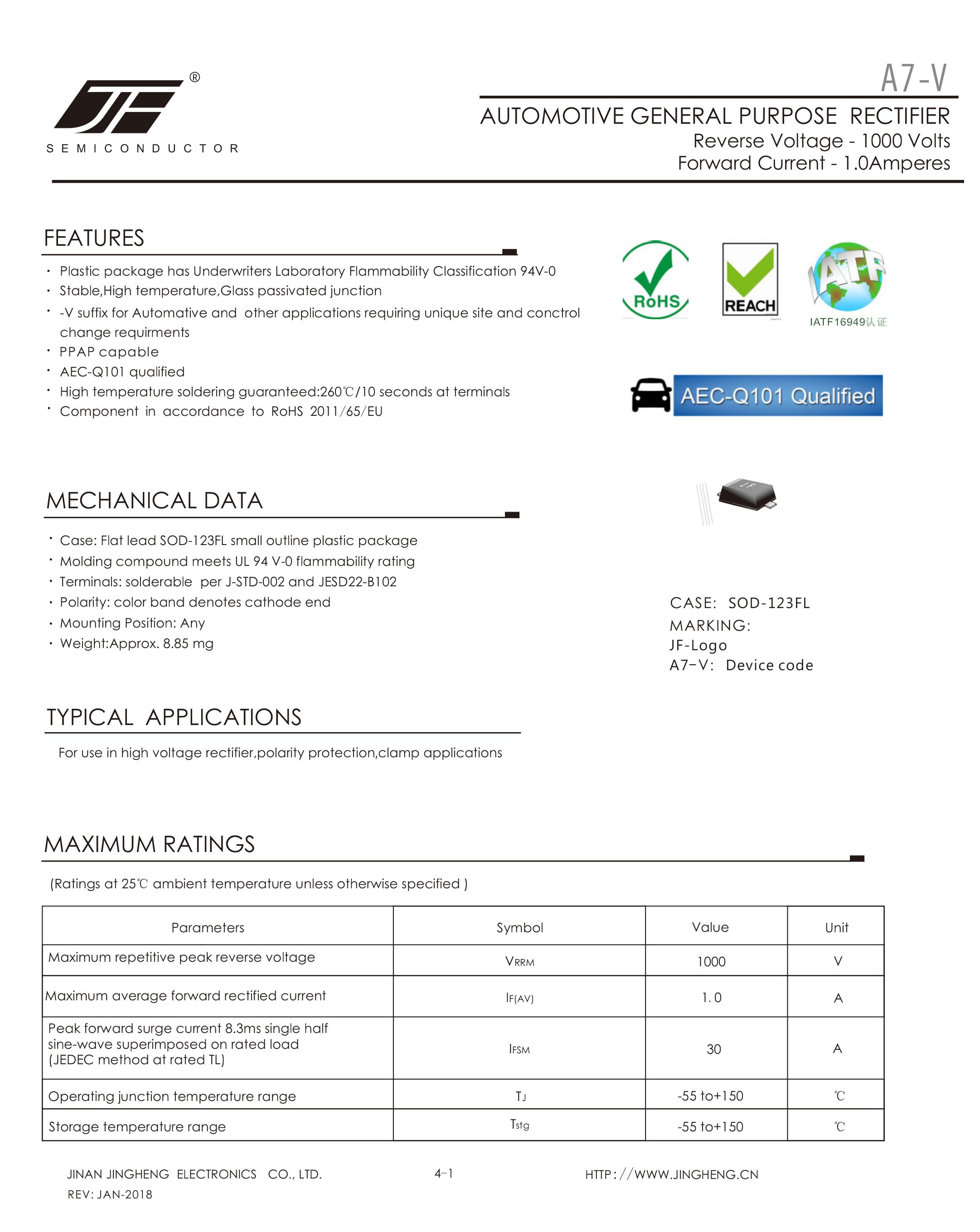 Automotive A7 Rectifier Diode