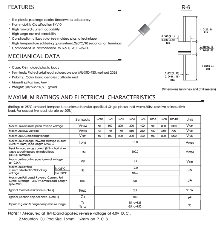 General Purpose Plastic Rectifier 