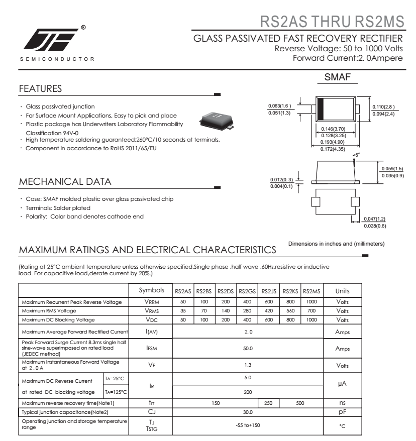 Fast Recovery Rectifier Diode 