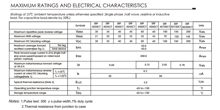 ITO220 Power Rectifier Diode 