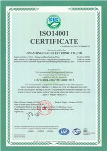 ISO14001 Certificate Of Quality Management System